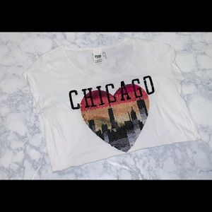 ✨ VS PINK Chicago Sequin Shirt Sz Small ✨